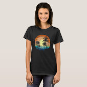 Sunshine Summer Vibes Palm Trees Beach Retro Tropi T-Shirt (Vorne ganz)
