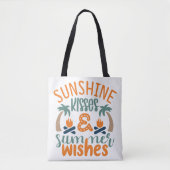 Sunshine Summer Zitat Tasche (Vorderseite)