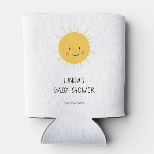 Sunshine Sun Baby Shower Pool Party Dosenkühler (Rückseite)