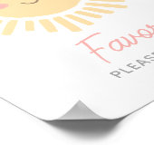 Sunshine Sun Birthday Party favorisiert Unterschri Poster (Ecke)