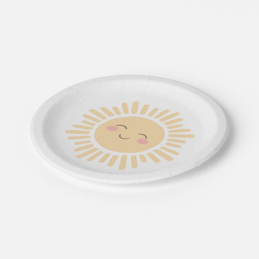 Sunshine Sun Birthday Party Pappteller (Schrägansicht)