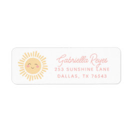 Sunshine Sun Birthday Party Rücksendeadresse