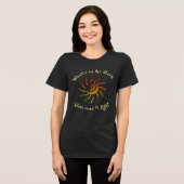 Sunshine Sun Light Dunkel Inspiriertes Sprichwort Tri-Blend Shirt (Vorderseite voll)