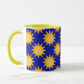 Sunshine Sun Pattern Design On Blue  Tasse (Links)