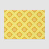 Sunshine Sun Pattern Design On Yellow  Seidenpapier (Vorderseite)