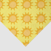 Sunshine Sun Pattern Design On Yellow  Seidenpapier (Ausschnitt)