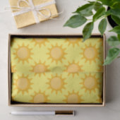 Sunshine Sun Pattern Design On Yellow  Seidenpapier (Geschenk)