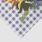 Sunshine Sunflower Blue Gingham Seidenpapier (Detail)