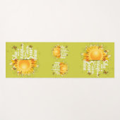 Sunshine Sunflower Yoga Yogamatte (Vorderseite (Horizontal))