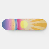 Sunshine Sunset Retro 70er Boho Skateboard (Horizontal)