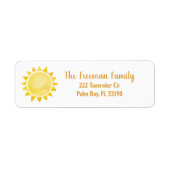 Sunshine Theme Address Label (Vorne)