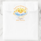 Sunshine Theme Baby Shower Cake Toppers Runder Aufkleber (Tasche)