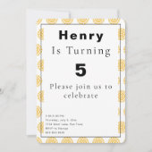 Sunshine Theme Geburtstag Einladung (Vorderseite)