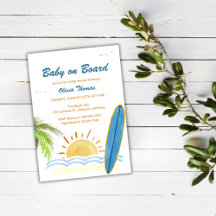 Sunshine Tropical Surf Baby an Bord Babydusche