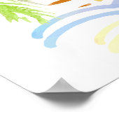 Sunshine Tropical Surfing Baby Dusche Empfang Poster (Ecke)