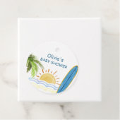 Sunshine Tropical Surfing Baby Dusche Geschenkanhänger (Beispiel)