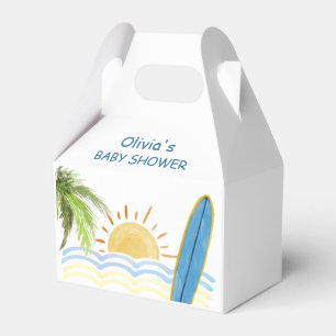 Sunshine Tropical Surfing Baby Dusche Geschenkschachtel