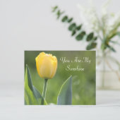 Sunshine Tulip Fotografie Postkarte (Stehend Vorderseite)