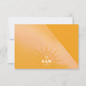 Sunshine Typografie Marigold ID1048 RSVP Karte (Rückseite)