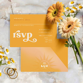 Sunshine Typografie Marigold ID1048 RSVP Karte