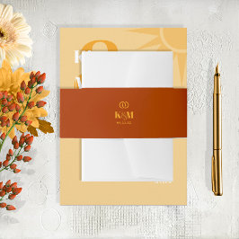 Sunshine Typografie Wedding Brick Red ID1048 Einladungsbanderole