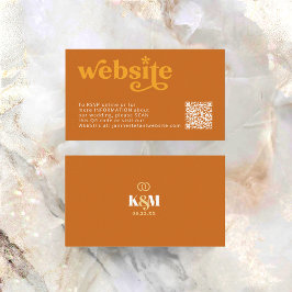 Sunshine Typografie Wedding Burnt Orange ID1048 Begleitkarte