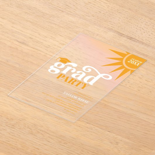 Sunshine Typografy Abschluss Marigold ID1100 Acryleinladungen (Ablage )