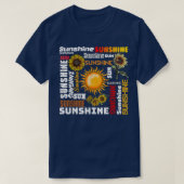 Sunshine Typografy Peace Liebe Sunshine Sonnenblum T-Shirt (Design vorne)