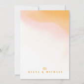 Sunshine Typografy Wedding Brick ID1048 Save The Date (Rückseite)