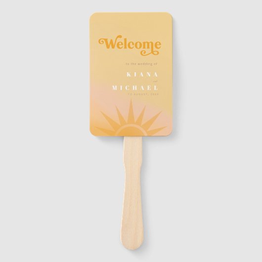 Sunshine Typografy Wedding Butter/Blush ID1048 Fächer (Vorderseite)