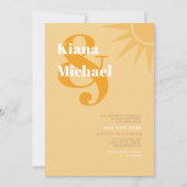 Sunshine Typografy Wedding Butter Yellow ID1048 Einladung (Vorderseite)