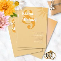 Sunshine Typografy Wedding Butter Yellow ID1048