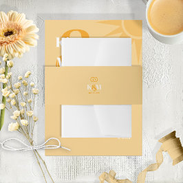 Sunshine Typografy Wedding Butter Yellow ID1048 Einladungsbanderole