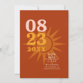 Sunshine Typografy Wedding Foto Brick ID1048 Save The Date (Vorderseite)