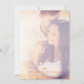 Sunshine Typografy Wedding Foto Brick ID1048 Save The Date (Rückseite)