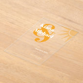 Sunshine Typografy Wedding Marigold ID1048 Acryleinladungen (Ablage )