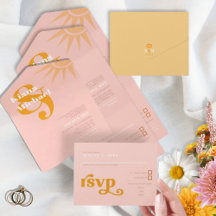 Sunshine Typografy Wedding Pink/Butter ID1048