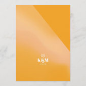 Sunshine Typografy Wedding Pink/Marigold ID1048 Menükarte (Rückseite)