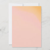 Sunshine Typografy Wedding Pink Peach ID1048 Einladung (Rückseite)