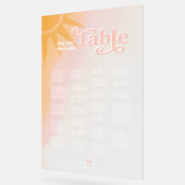Sunshine Typografy Wedding Seating Chart ID1048 Acrylschild (Winkel)