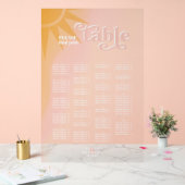 Sunshine Typografy Wedding Seating Chart ID1048 Acrylschild (Hochzeit)
