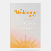 Sunshine Typografy Wedding Welcome Program ID1048 Acrylschild (Vorderseite)