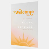Sunshine Typografy Wedding Welcome Program ID1048 Acrylschild (Winkel)