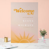 Sunshine Typografy Wedding Welcome Program ID1048 Acrylschild (Hochzeit)
