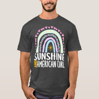 Sunshine und American Curl Niedliches Regenbogenge T-Shirt