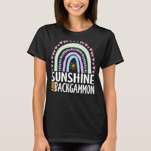 Sunshine und Backgammon Niedlich Rainbow Graphics T-Shirt (Vorderseite)
