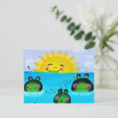 SUNSHINE und Frosch Postkarte (Stehend Vorderseite)