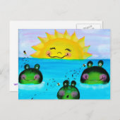 SUNSHINE und Frosch Postkarte (Vorne/Hinten)