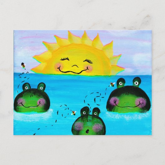 SUNSHINE und Frosch Postkarte (Vorderseite)