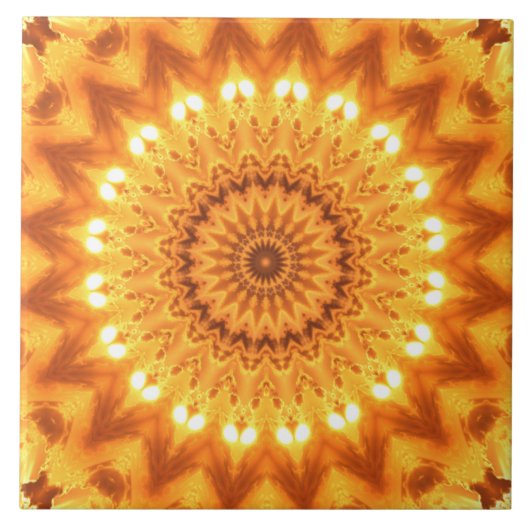 Sunshine und Happy Mandala Tile - Grosses Fliese (Vorderseite)